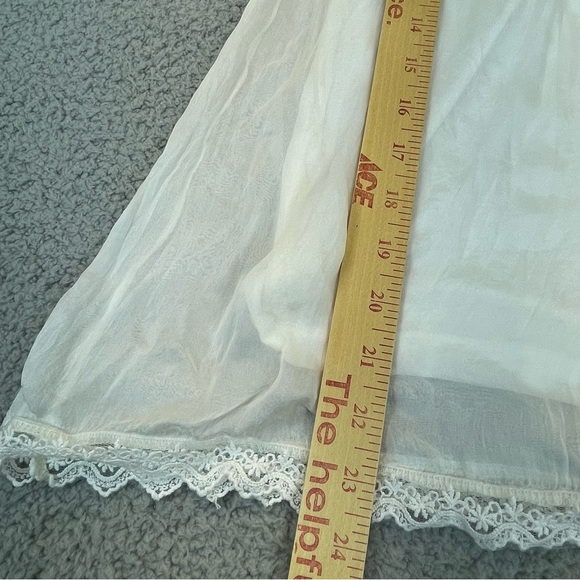VIA SIGNORIA Top Womens S Ivory 100% Silk Lace Trim‎ Lined  Fairy Italy Made NEW - Picture 12 of 16